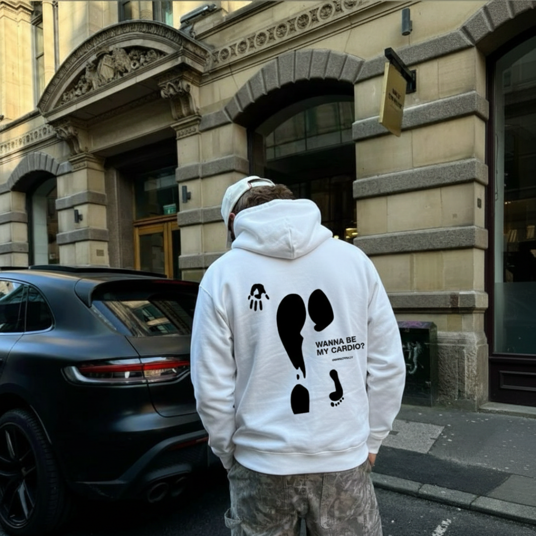 FORFKSAKE CARDIO WHITE HOODIE