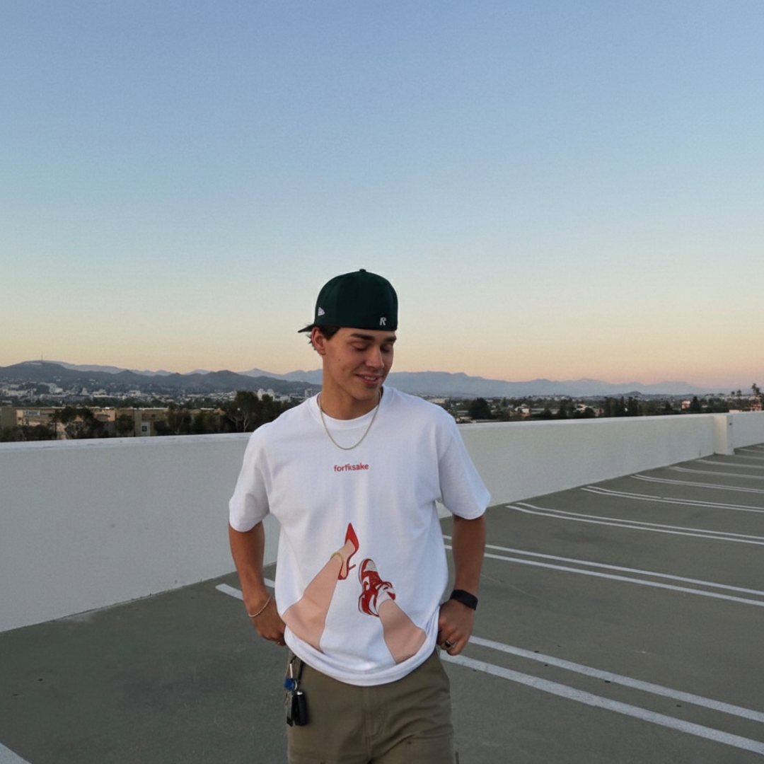 FORFKSAKE DOUBLE LIFE WHITE T-SHIRT