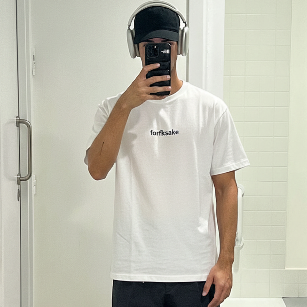 FORFKSAKE CARDIO WHITE T-SHIRT