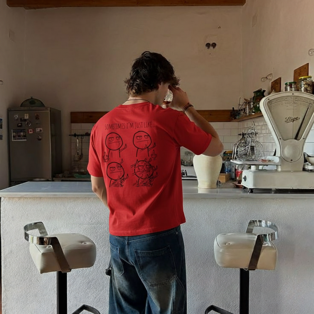 FORFKSAKE MIDDLE FINGER RED T-SHIRT
