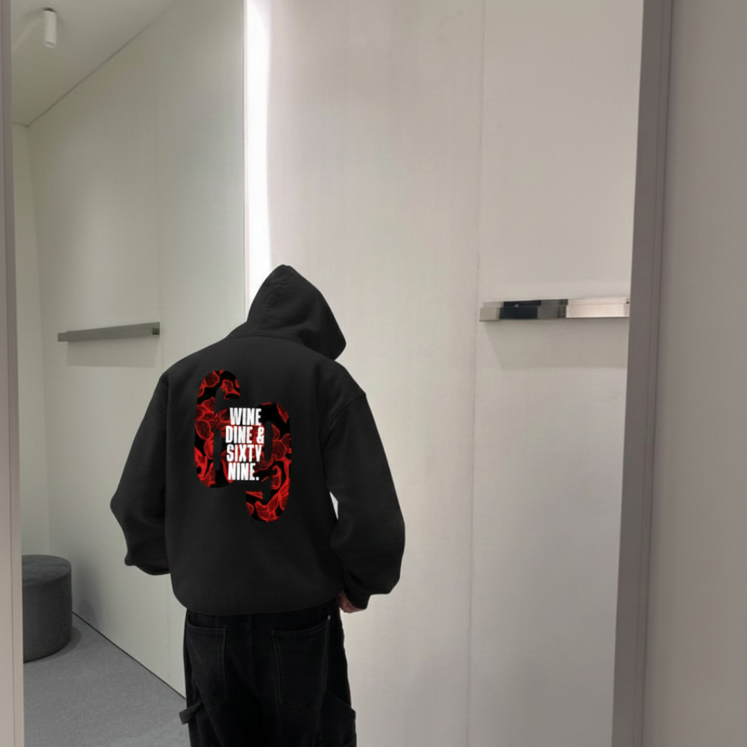 FORFKSAKE SIXTY NINE BLACK HOODIE