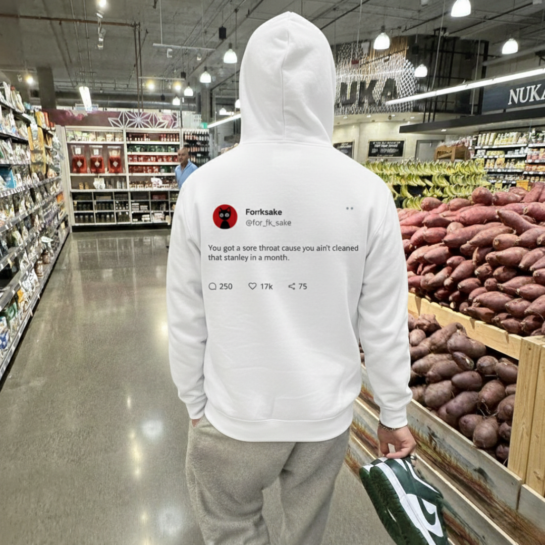 FORFKSAKE STANLEY WHITE HOODIE