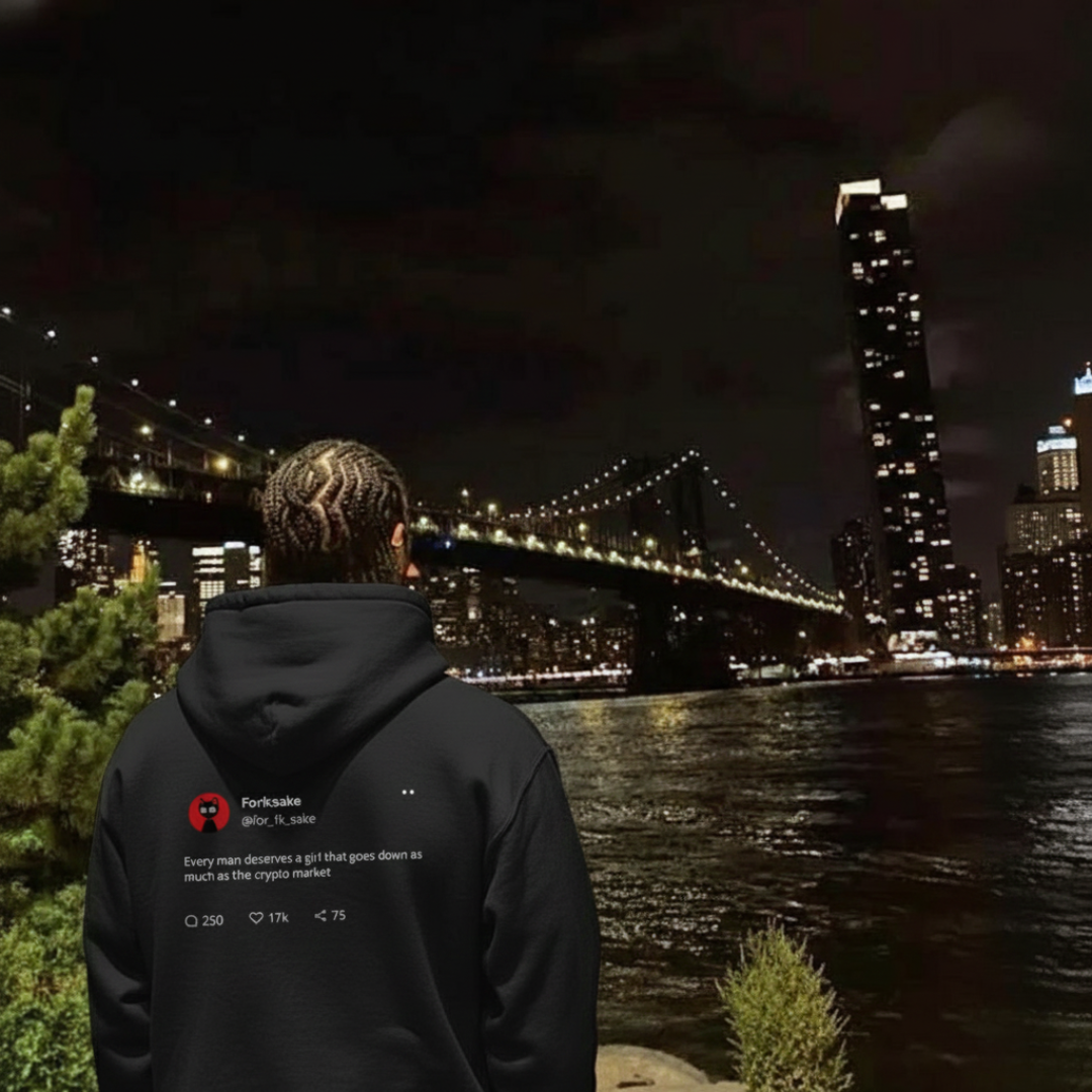 FORFKSAKE GIRL GOES DOWN BLACK HOODIE