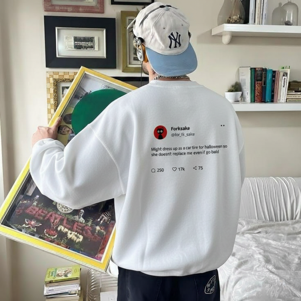 FORFKSAKE BALDPROOF HOODIE WHITE