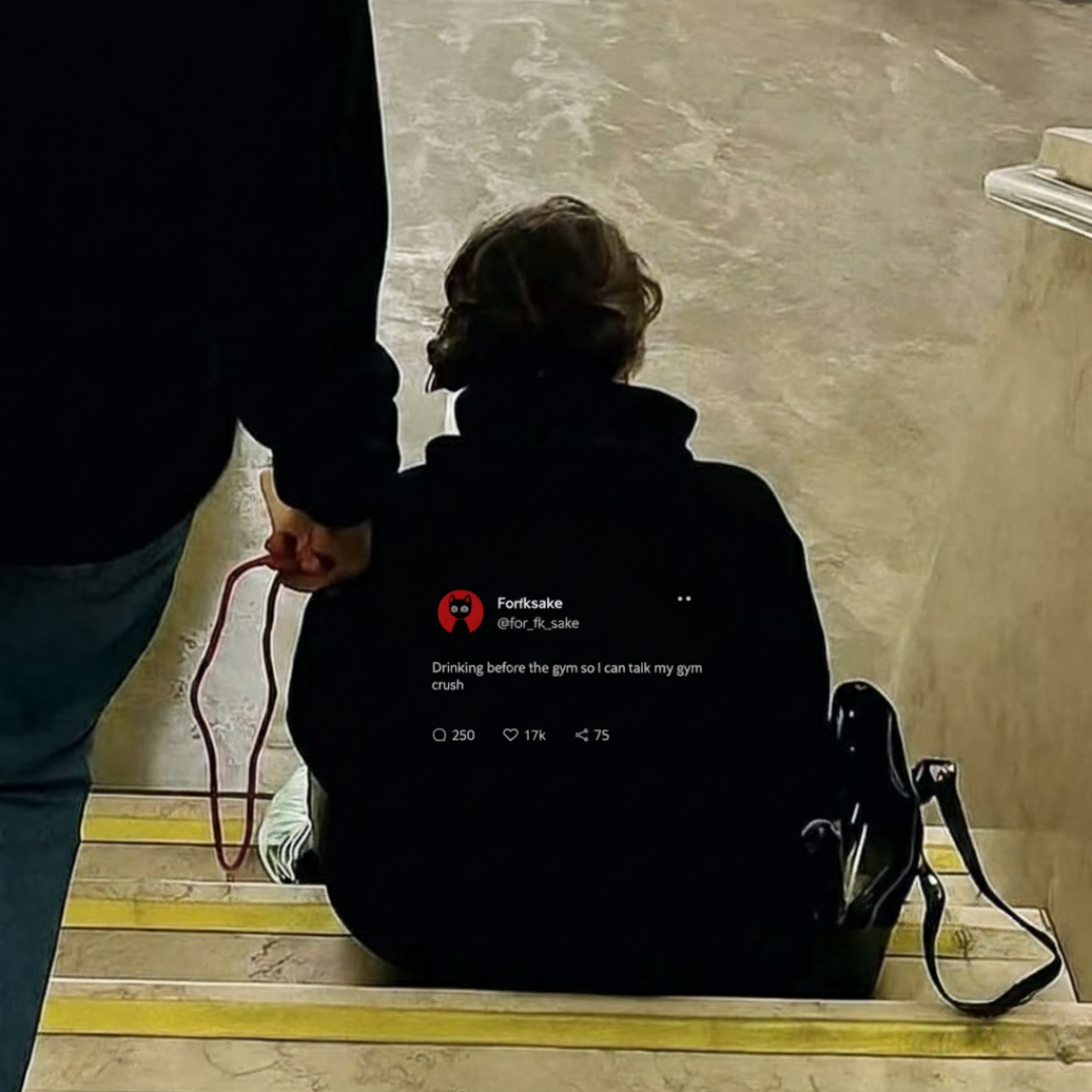 FORFKSAKE GYM CRUSH BLACK HOODIE