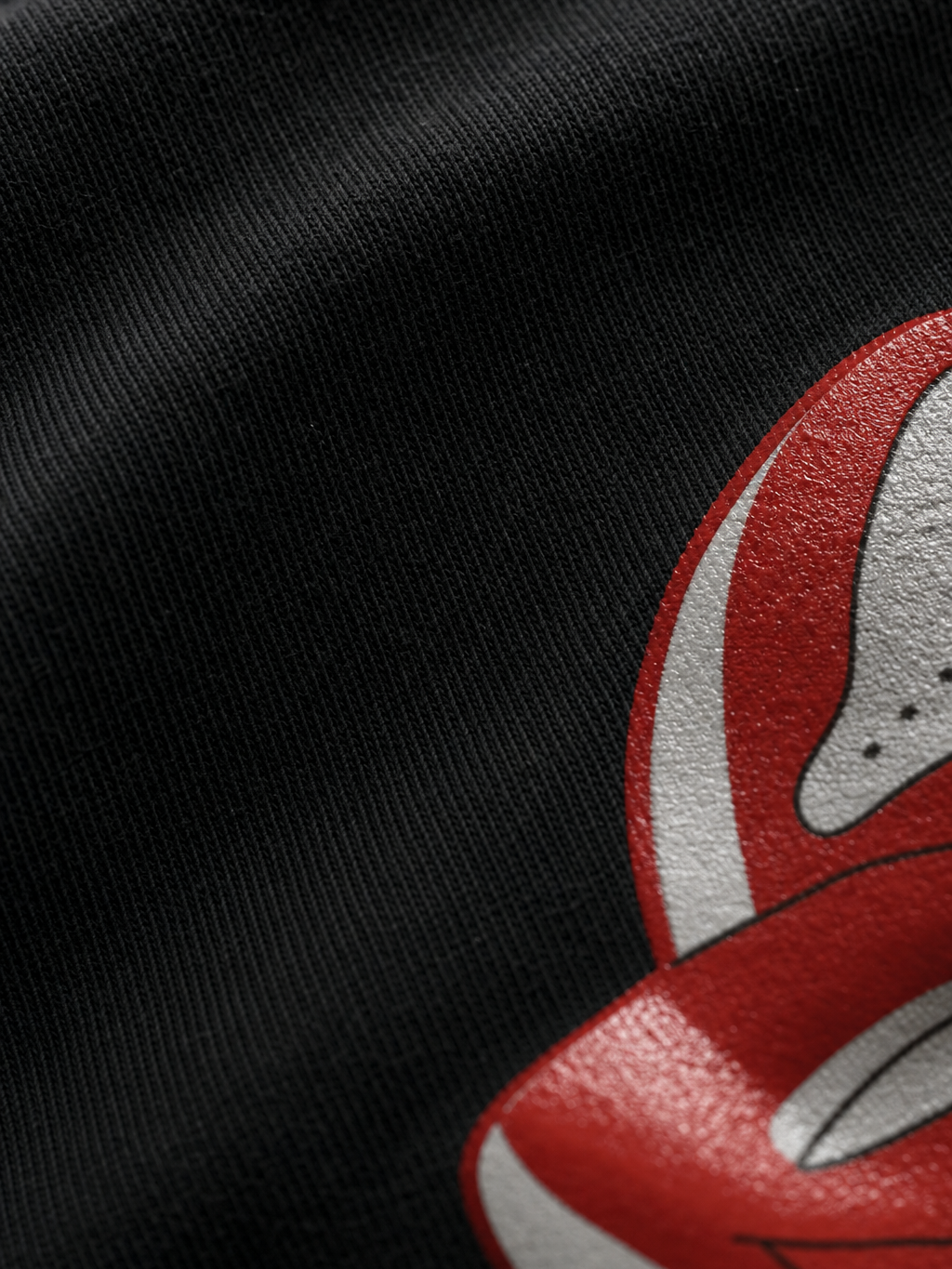 Forfksake Double Life Black T-Shirt – close-up detail