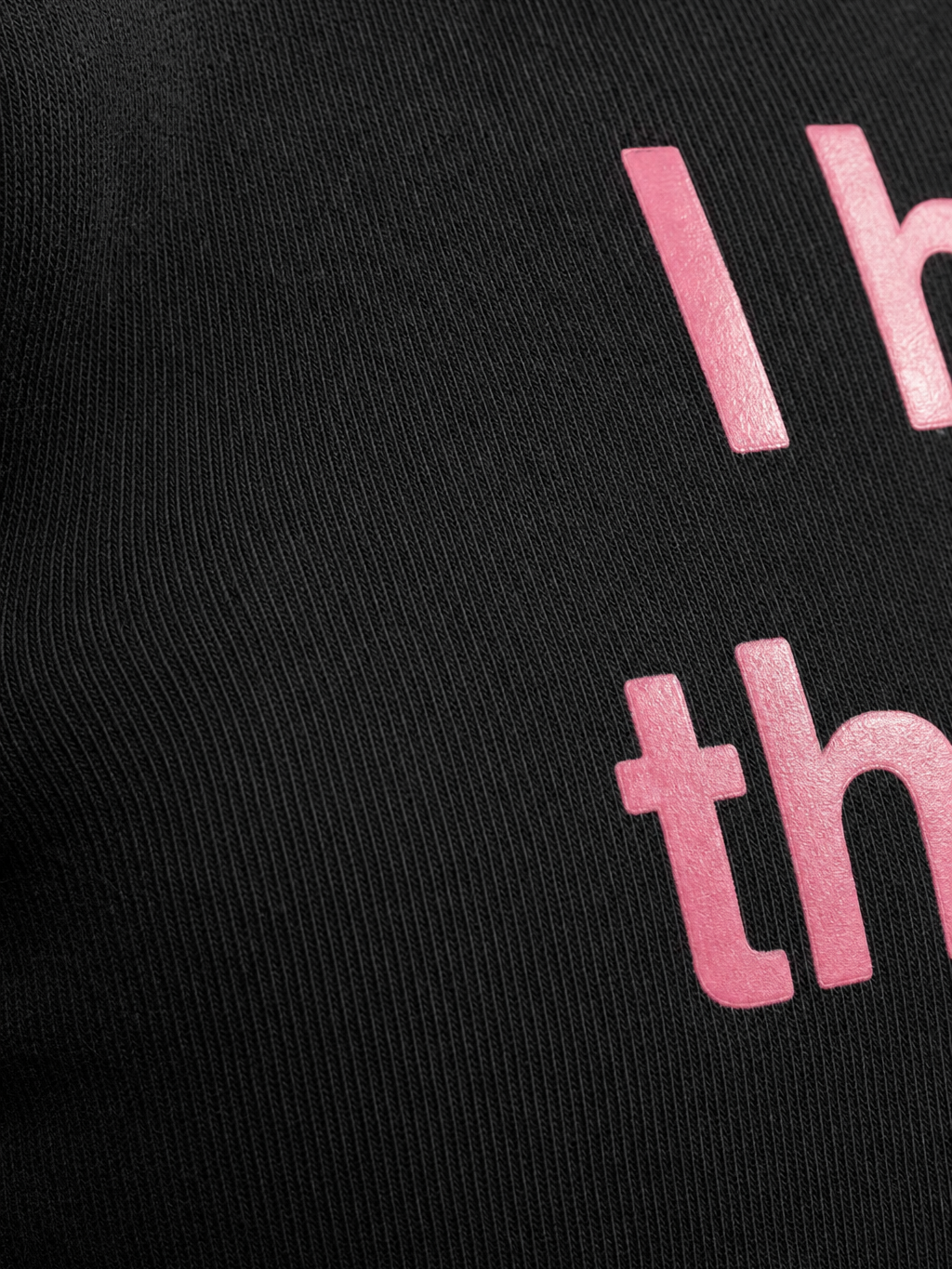 Forfksake Haunt You Baby Tee Black – close-up detail