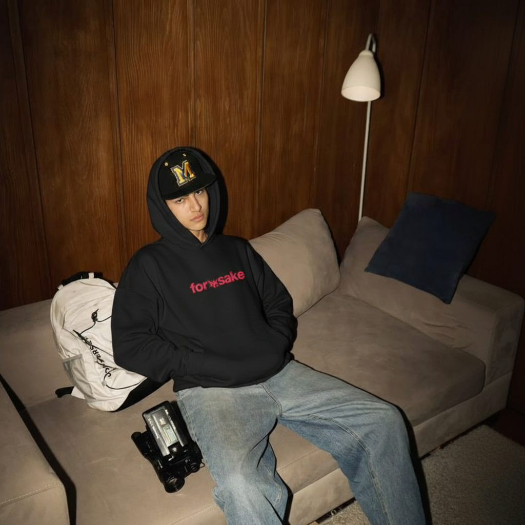 FORFKSAKE ALL EYES ON ME BLACK HOODIE