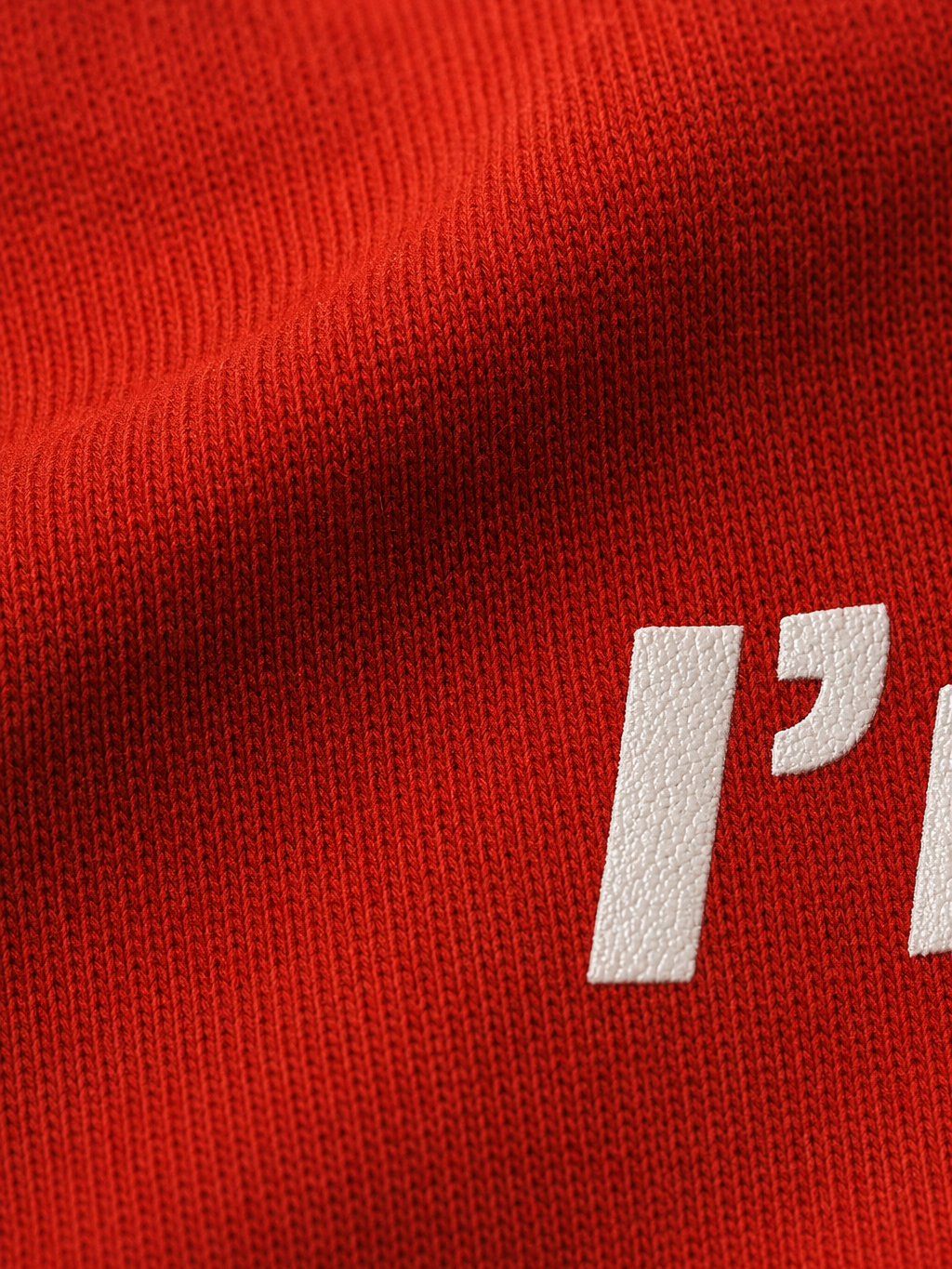 Forfksake Nonchalant T-Shirt Red – close-up detail