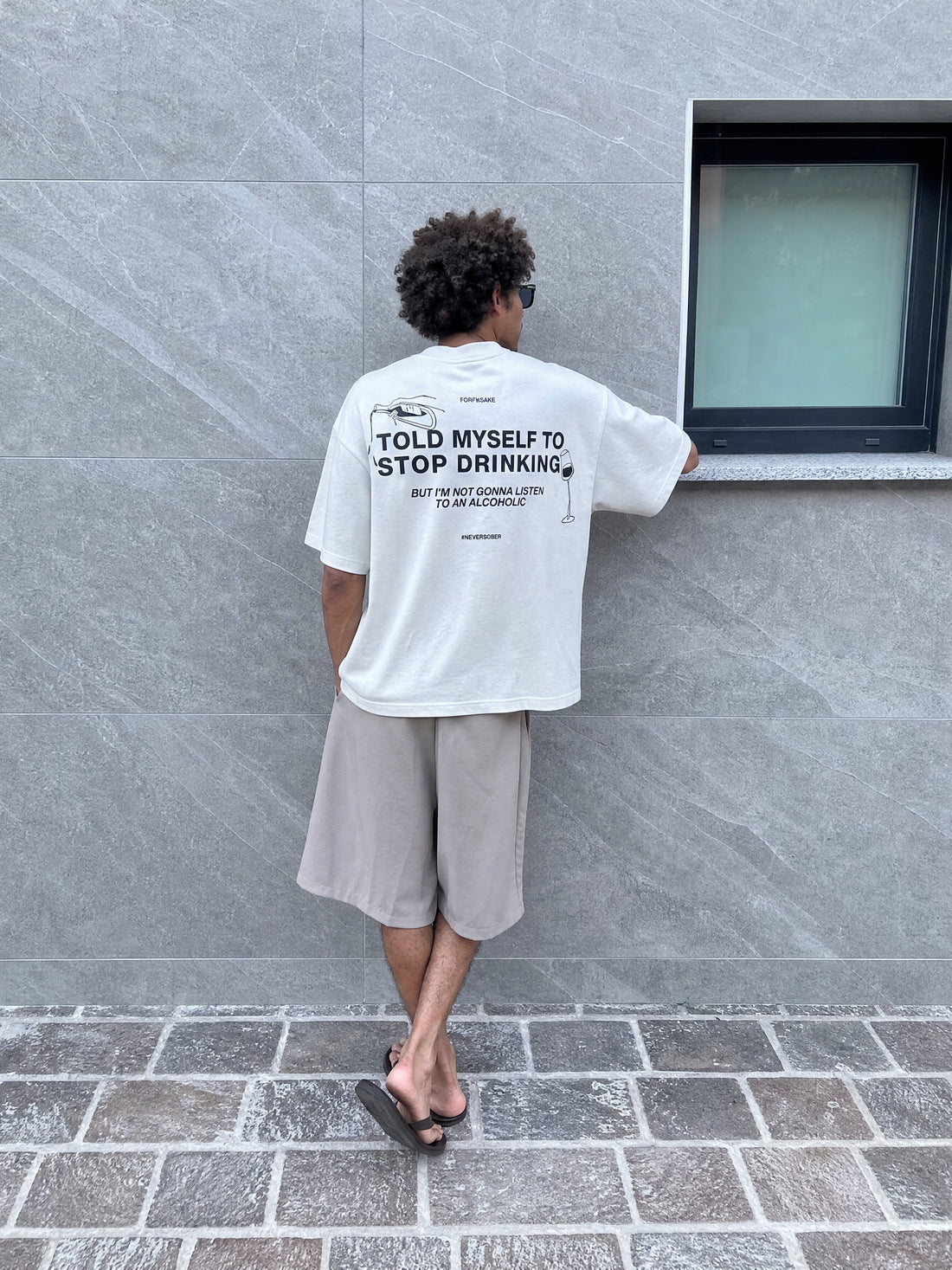 Forfksake Alcoholic White T-Shirt