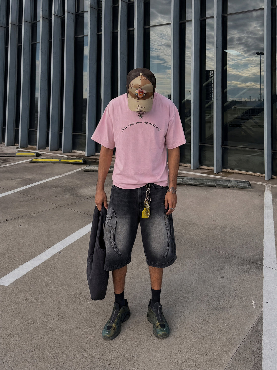 Forfksake Just Chill And Do Nothing Pink T-Shirt
