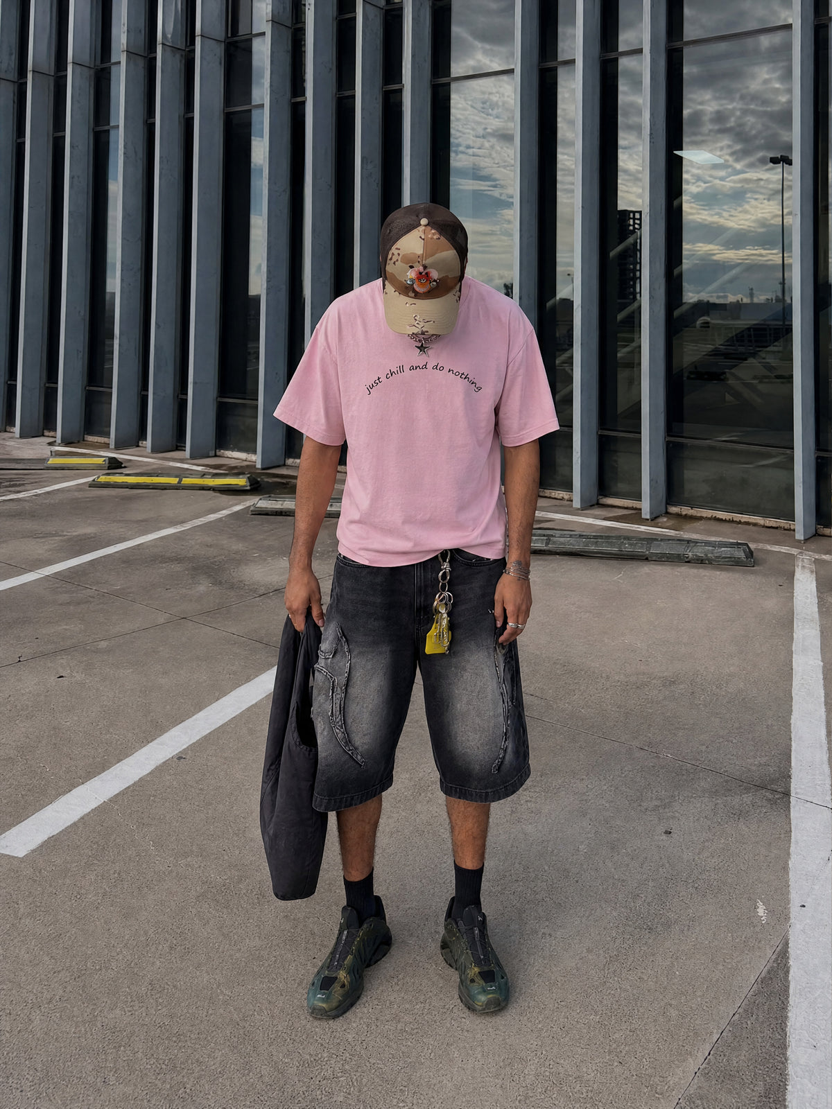 Forfksake Just Chill And Do Nothing Pink T-Shirt