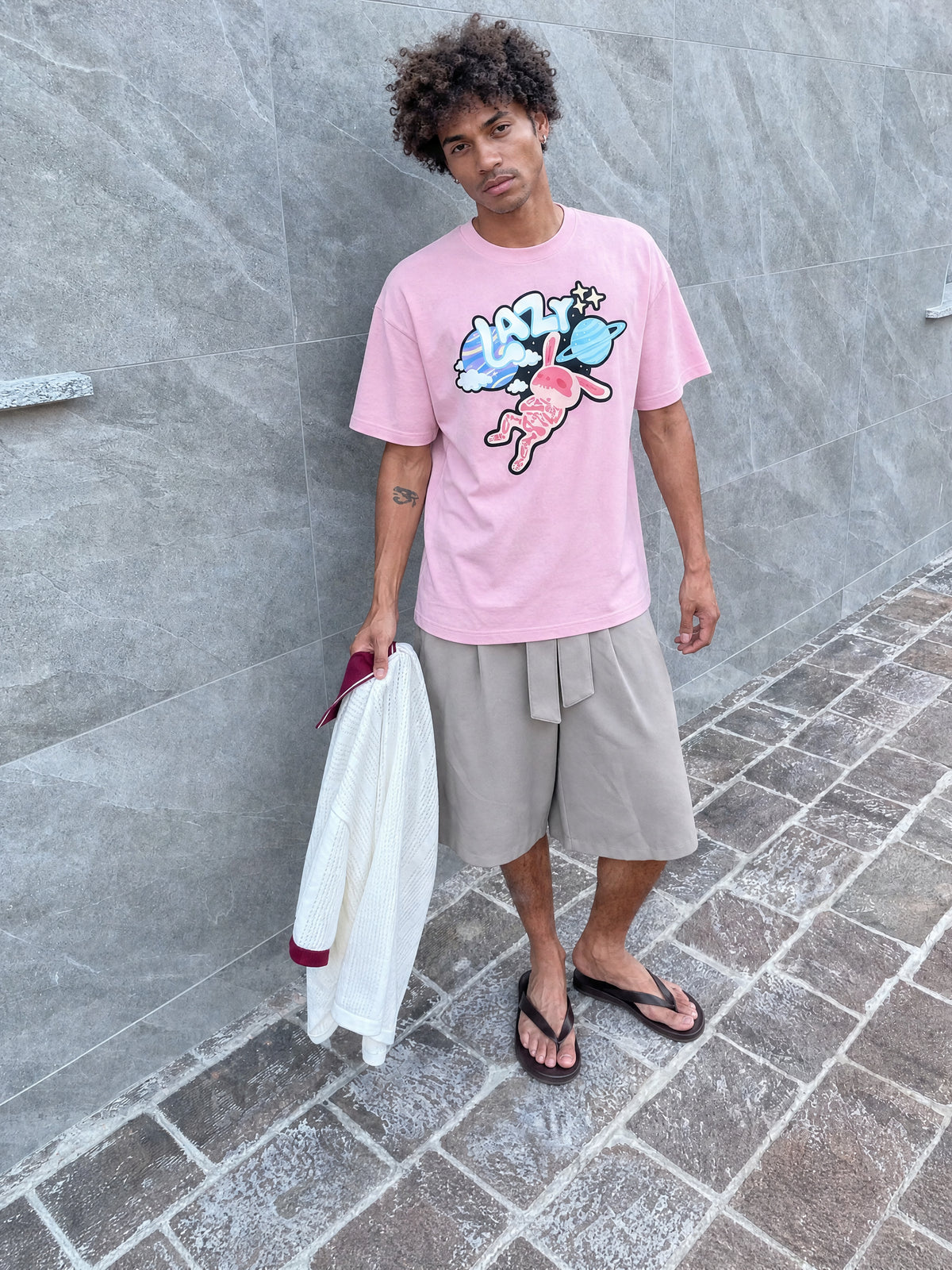 Forfksake Lazy Orbit Tee - Pink