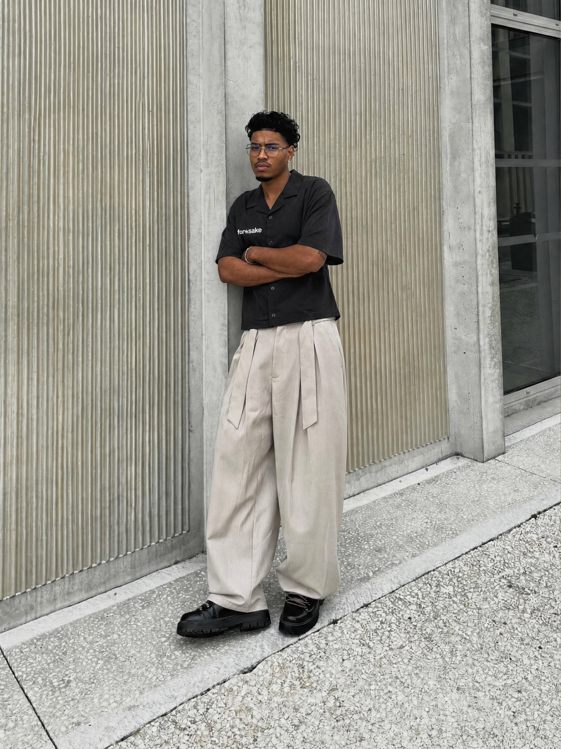 Forfksake Limited Edition Fake Bowling Shirt Black