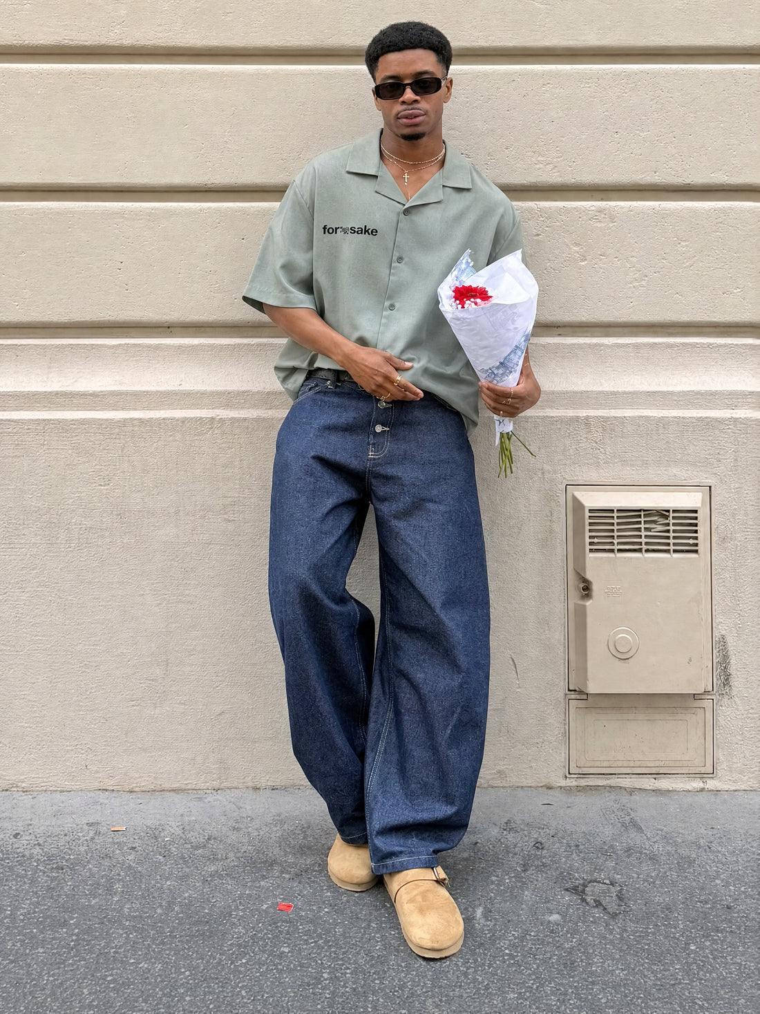 Forfksake Limited Edition Fake Bowling Shirt (Sage Green)