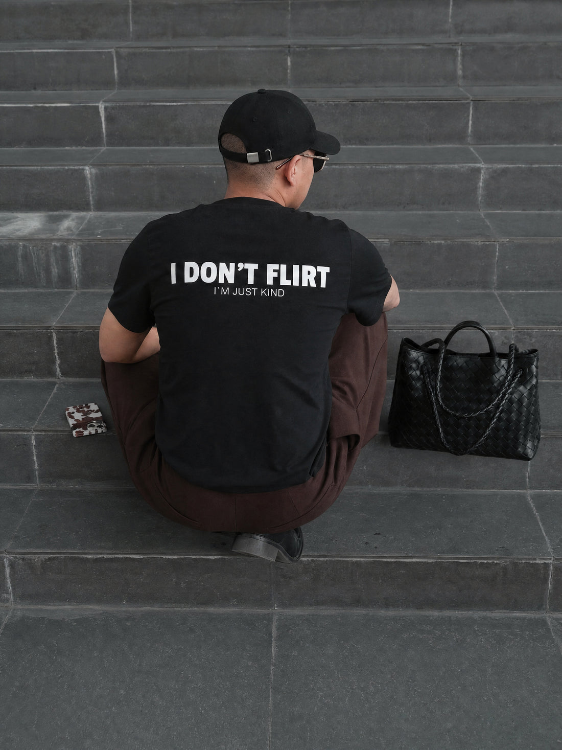 Forfksake I Don't Flirt Black T-Shirt
