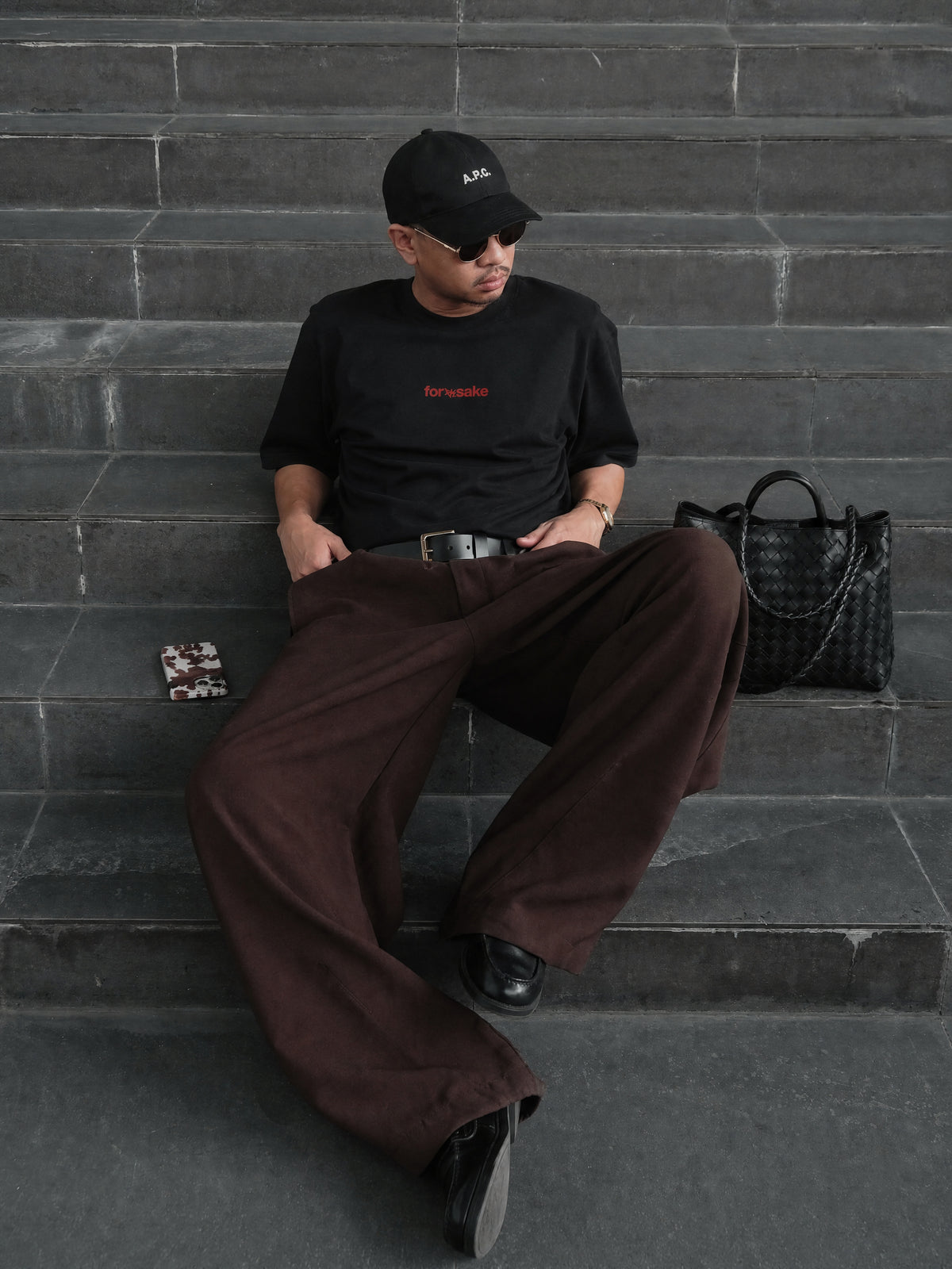Forfksake Pray For Cars T-Shirt Black
