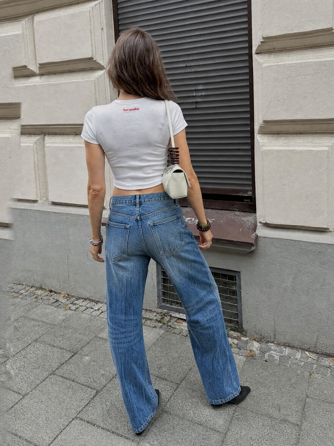 Forfksake Sorry If I Looked Interested Baby Tee White