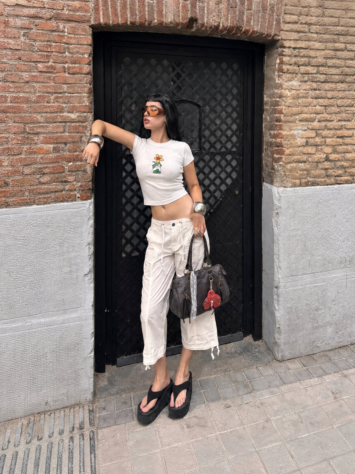 Forfksake Smocking Sunflower Baby Tee