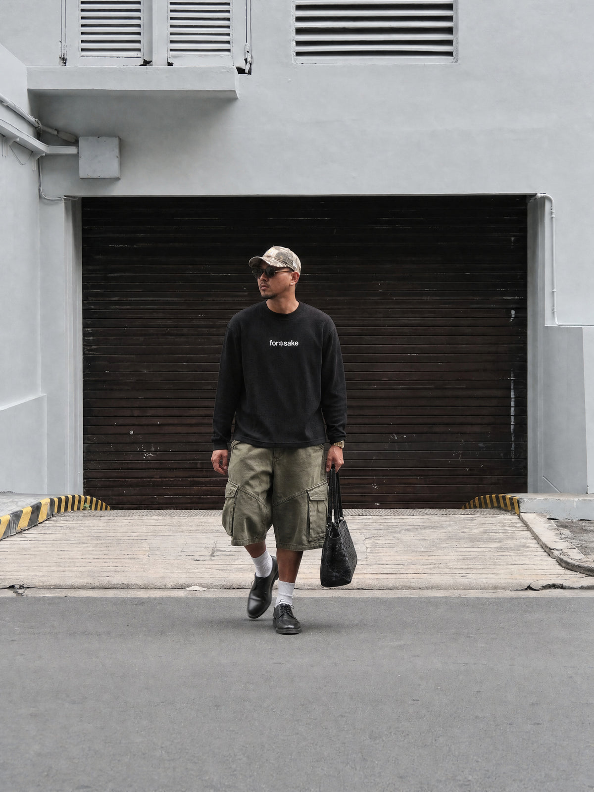 Forfksake Little Fucked Up Waffle Long Sleeve T-Shirt Black