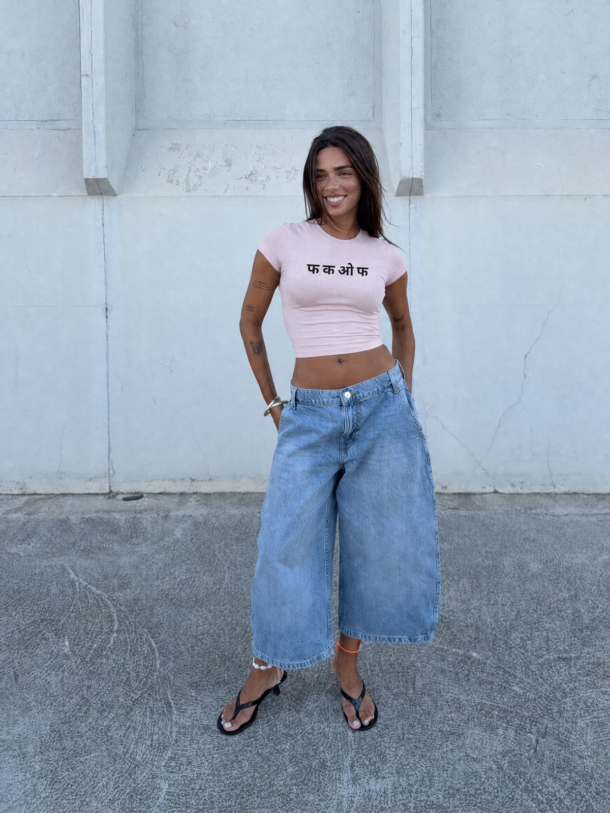 Forfksake Fuck Off Baby Tee Pink
