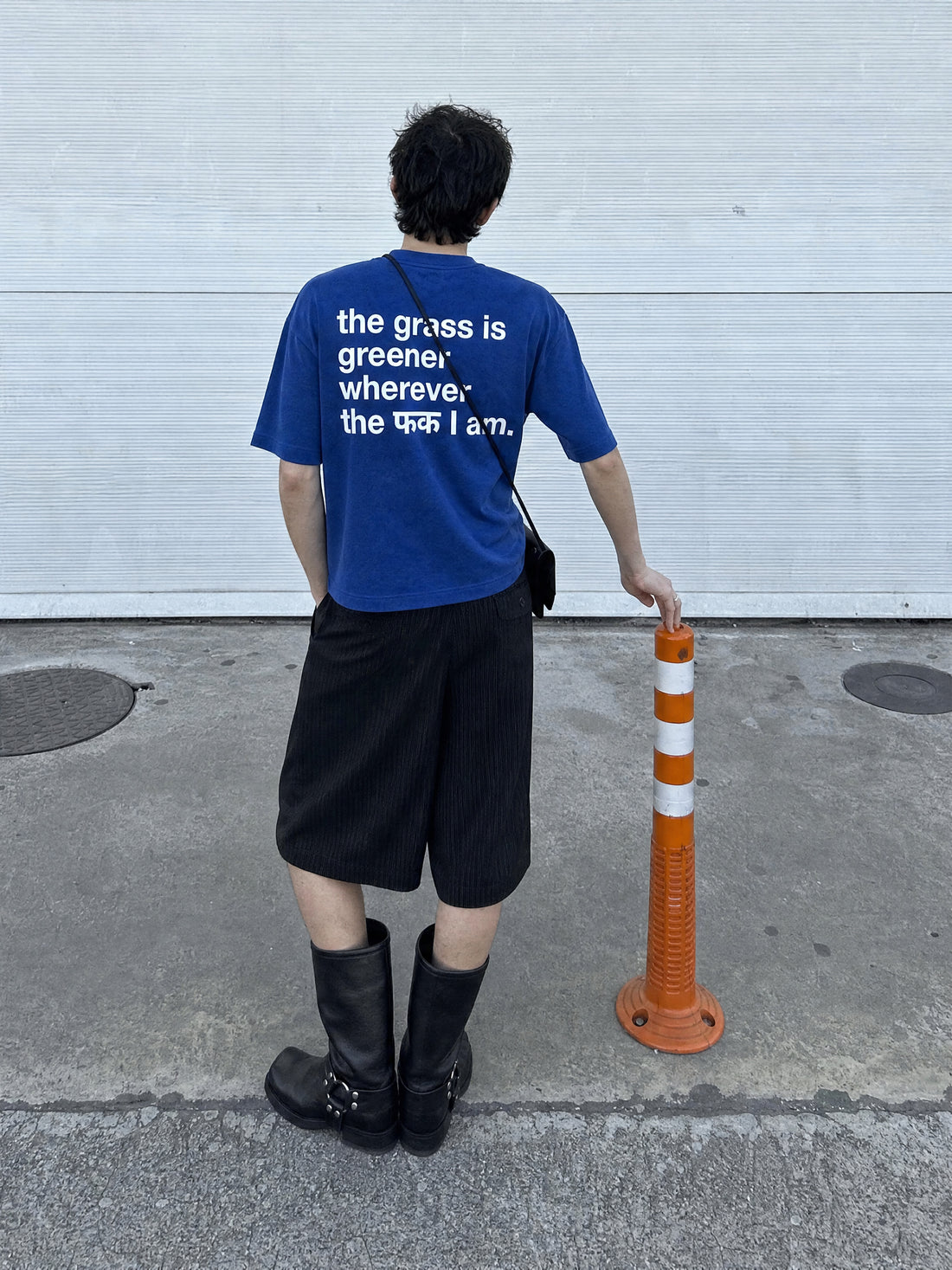 Forfksake Grass Is Greener T-Shirt Blue