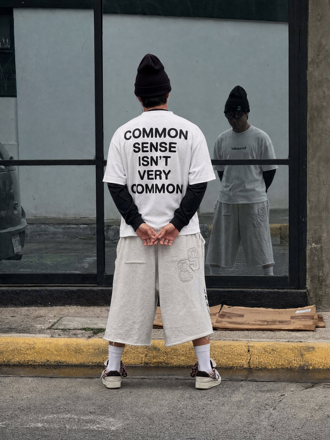 Forfksake Common Sense Double Layered T-Shirt White