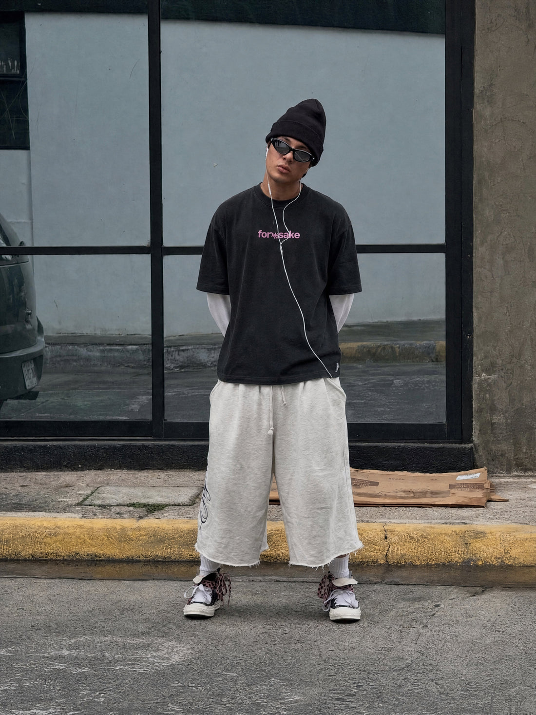 Forfksake Meeting You Double Layered T-Shirt Black