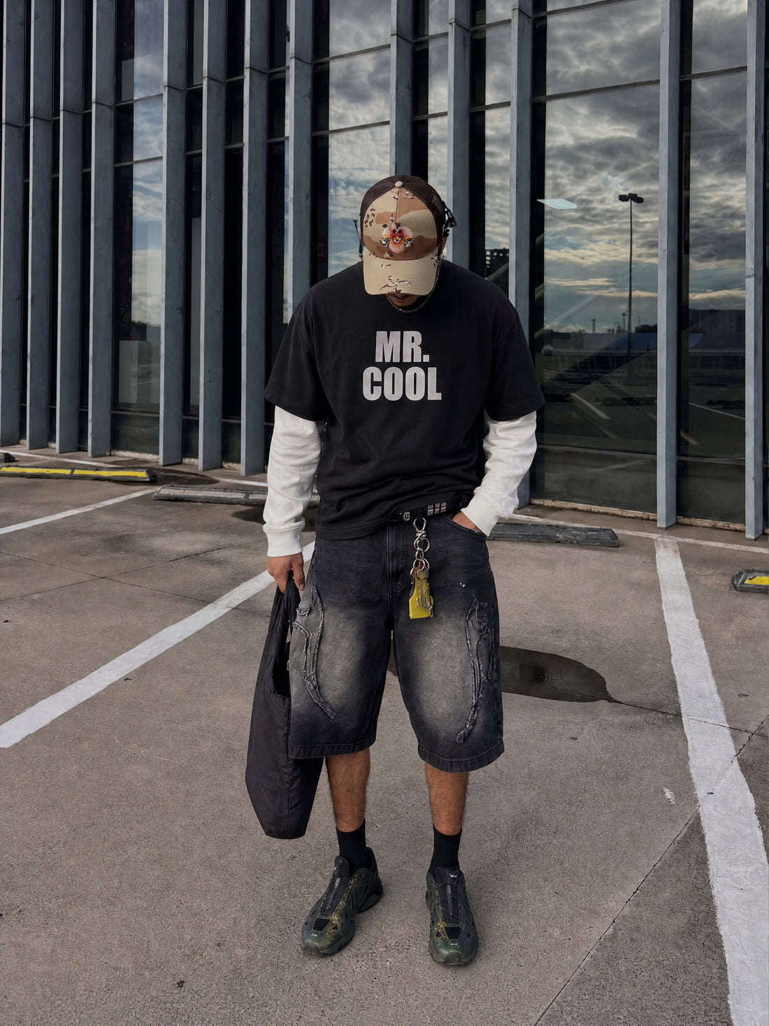 Forfksake Mr. Cool Double Layered T-Shirt Black