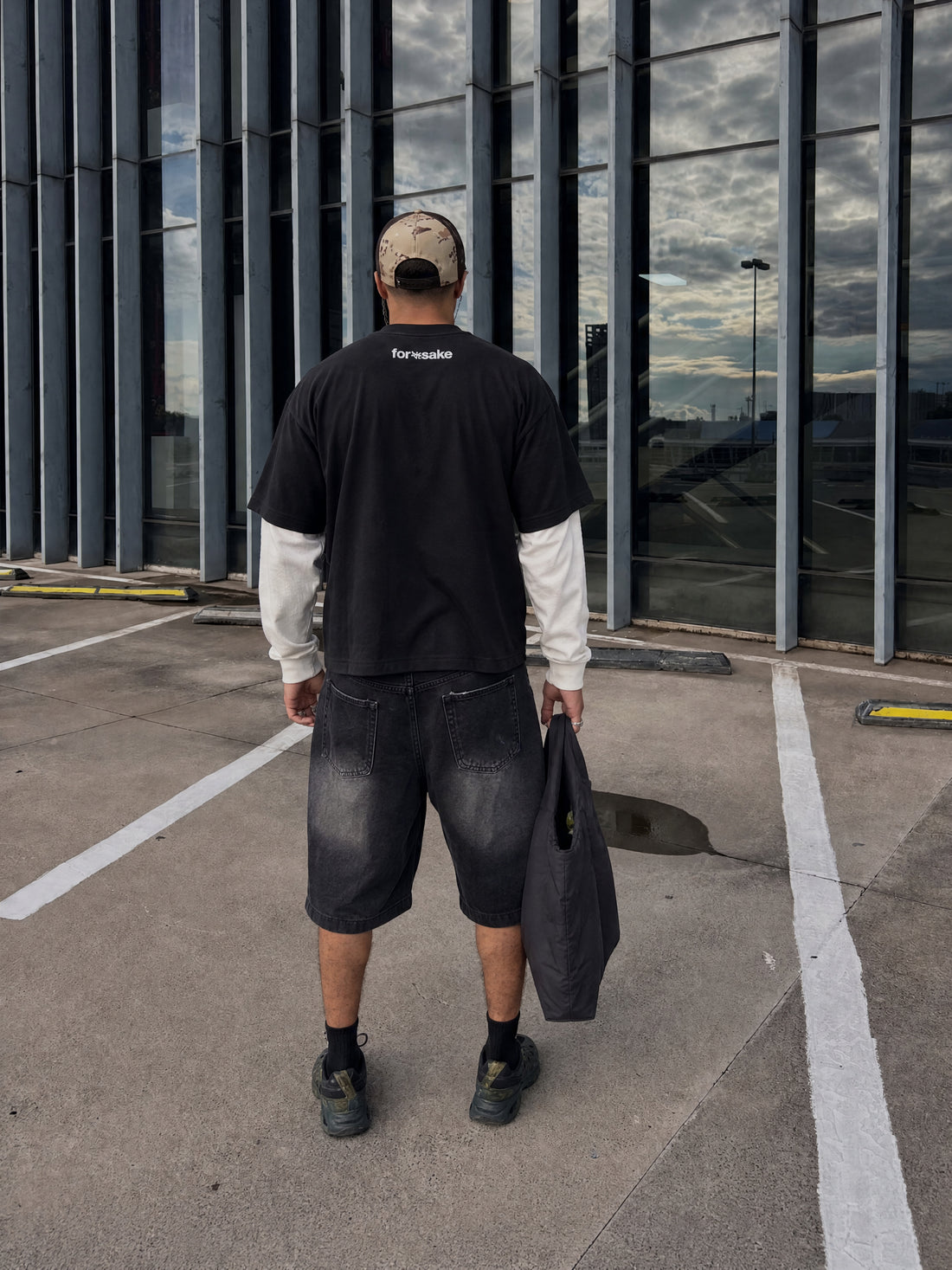 Forfksake Mr. Cool Double Layered T-Shirt Black
