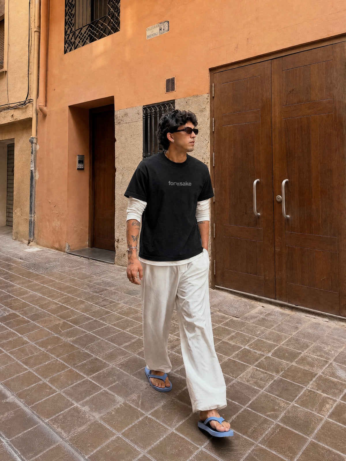 Just Do It Forfksake Double Layered T-Shirt Black