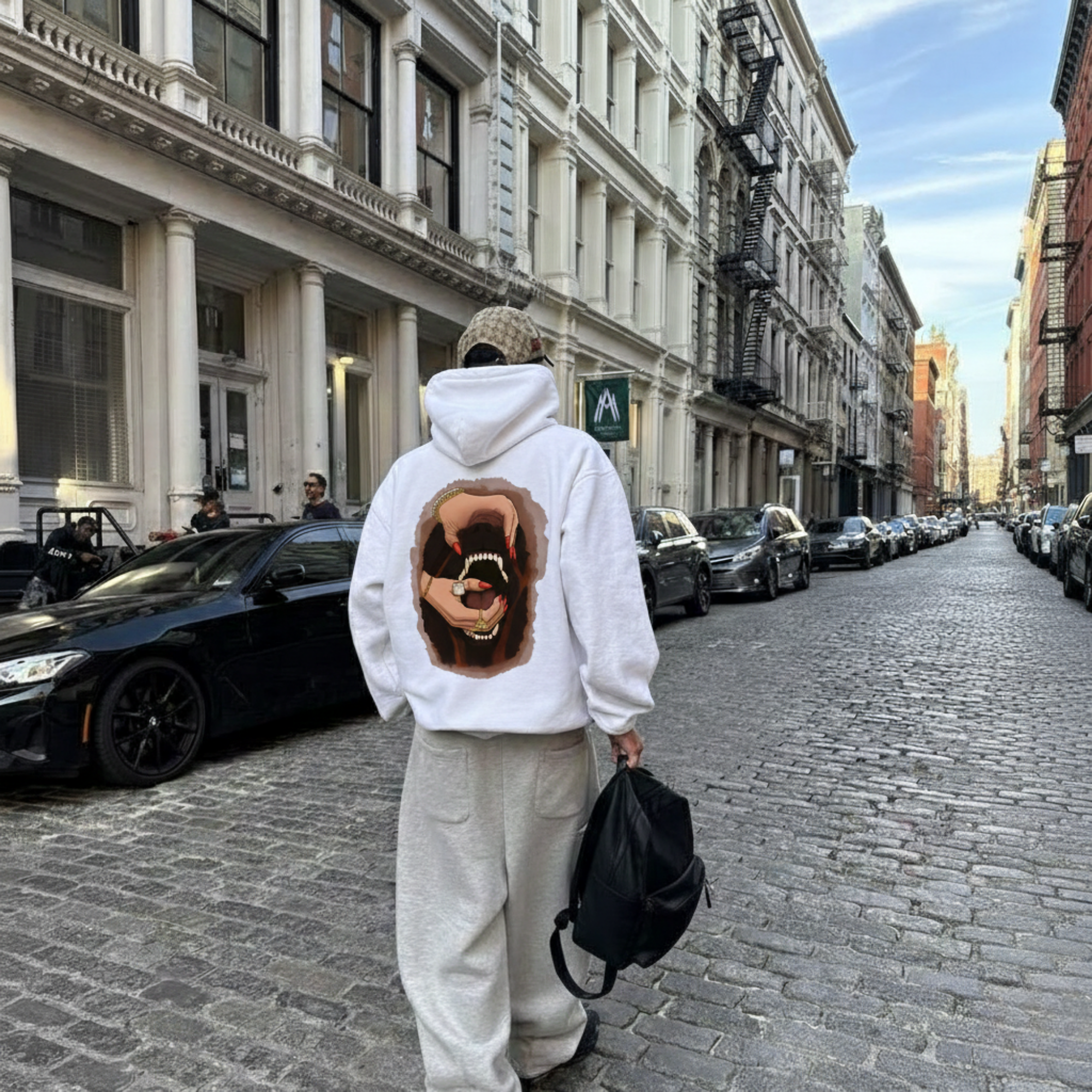 FORFKSAKE CONTROLLED BEAST WHITE HOODIE