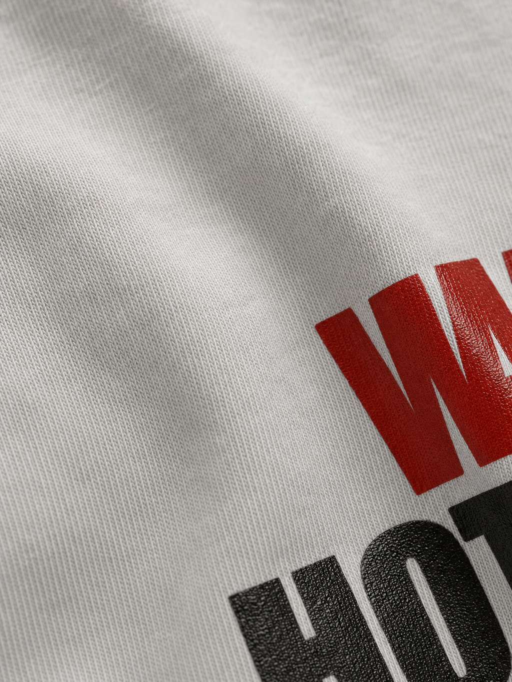 Forfksake No Hotheads Double Layered T-Shirt White – close-up detail