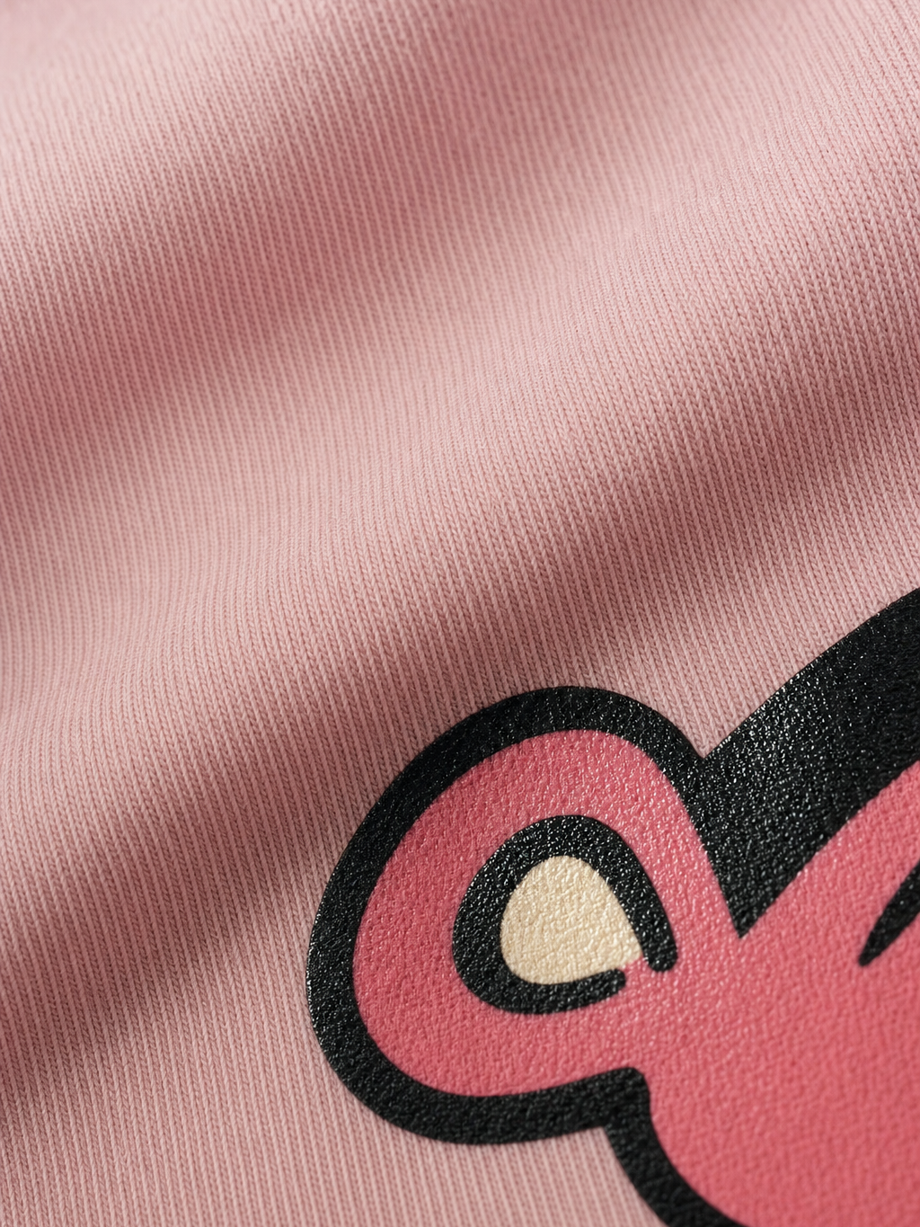 Forfksake Pink Panther Vacation Drip T-Shirt Pink – close-up detail