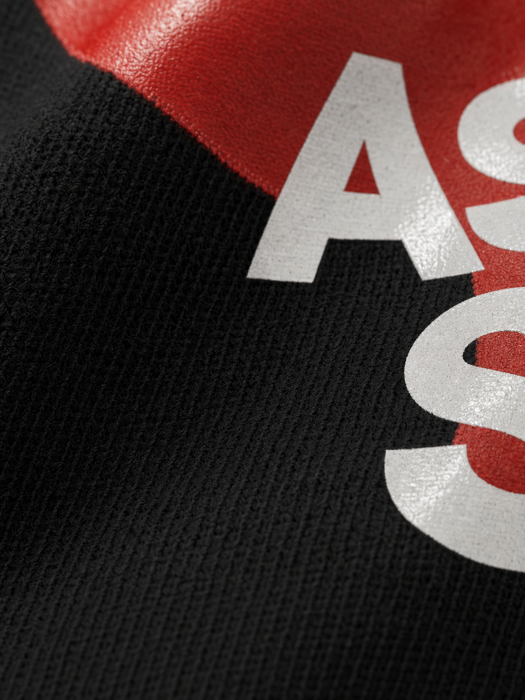 Forfksake God's Sign Double Layered T-Shirt Black – close-up detail