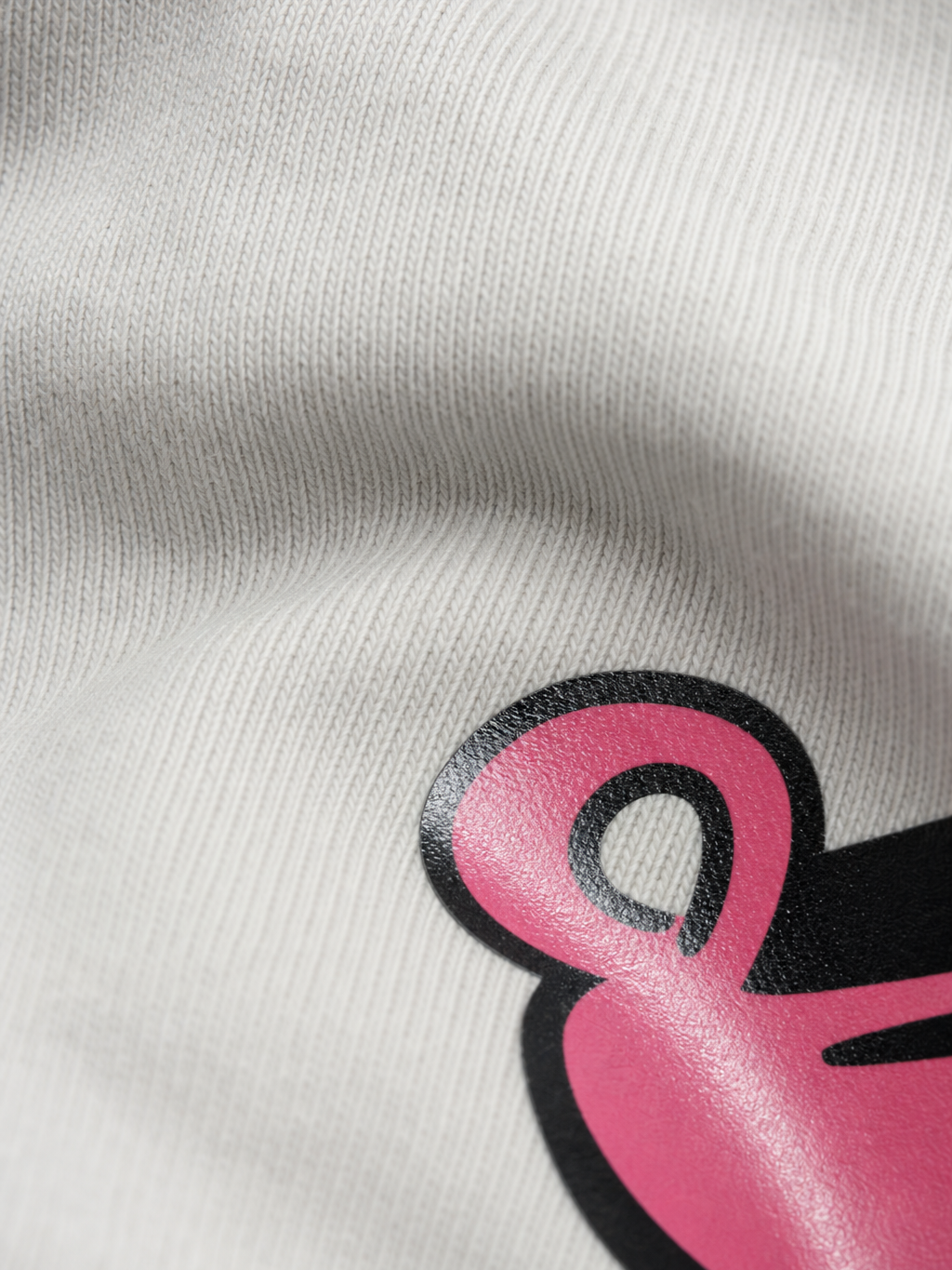 Forfksake Pink Panther Vacation Drip T-Shirt White – close-up detail