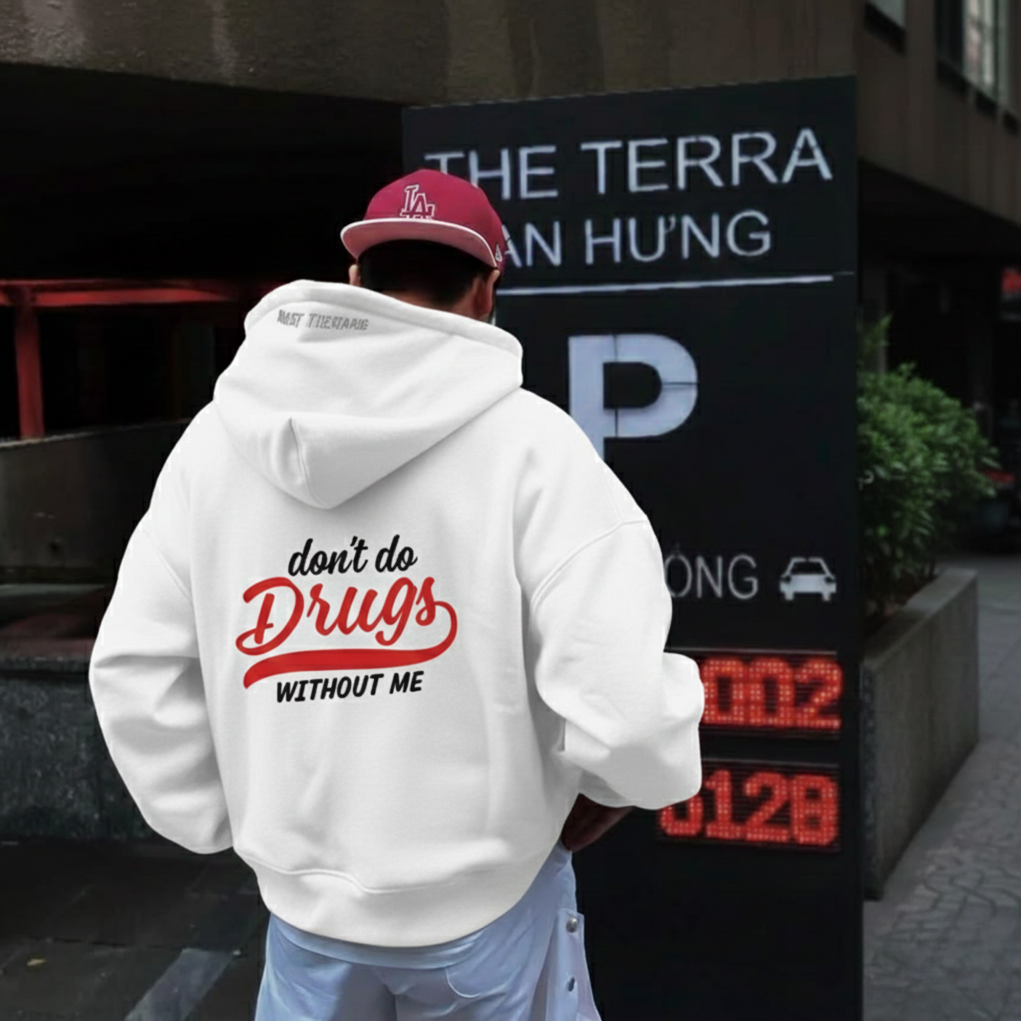 FORFKSAKE DON_T DO DRUGS WHITE  HOODIE