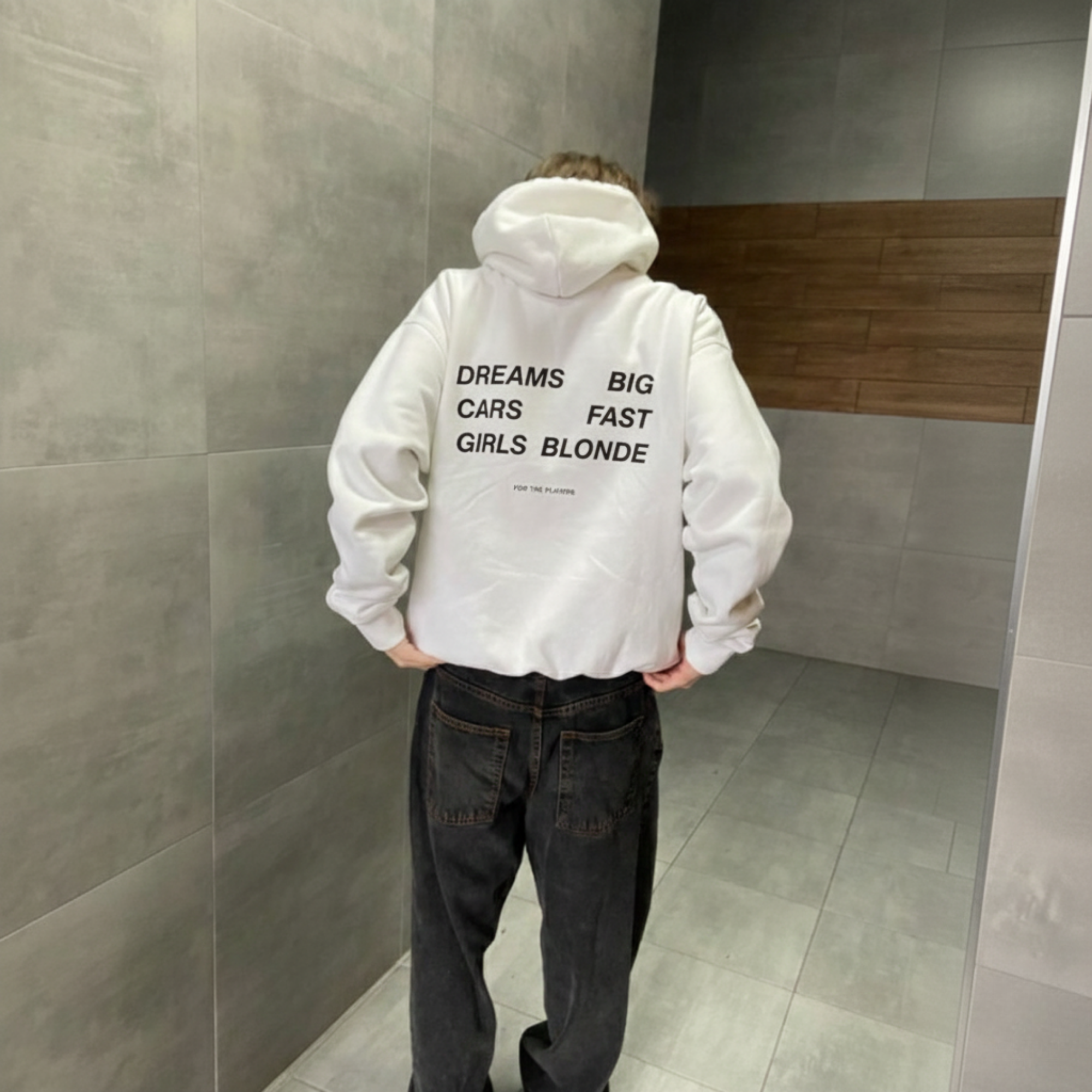 FORFKSAKE DREAMS BIG WHITE HOODIE