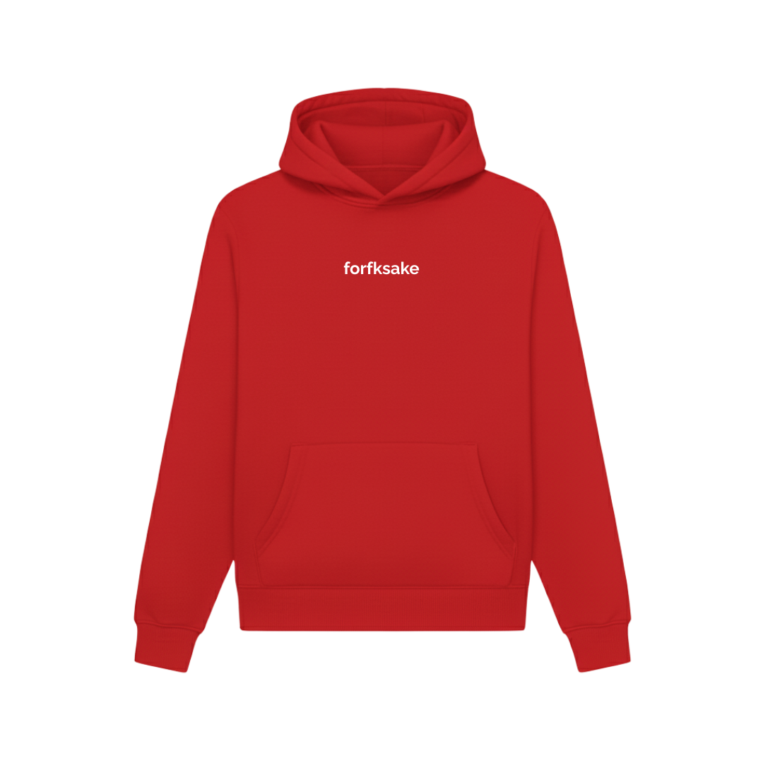 FORFKSAKE ALCOHOLIC RED HOODIE