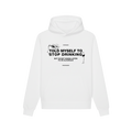 FORFKSAKE ALCOHOLIC WHITE HOODIE
