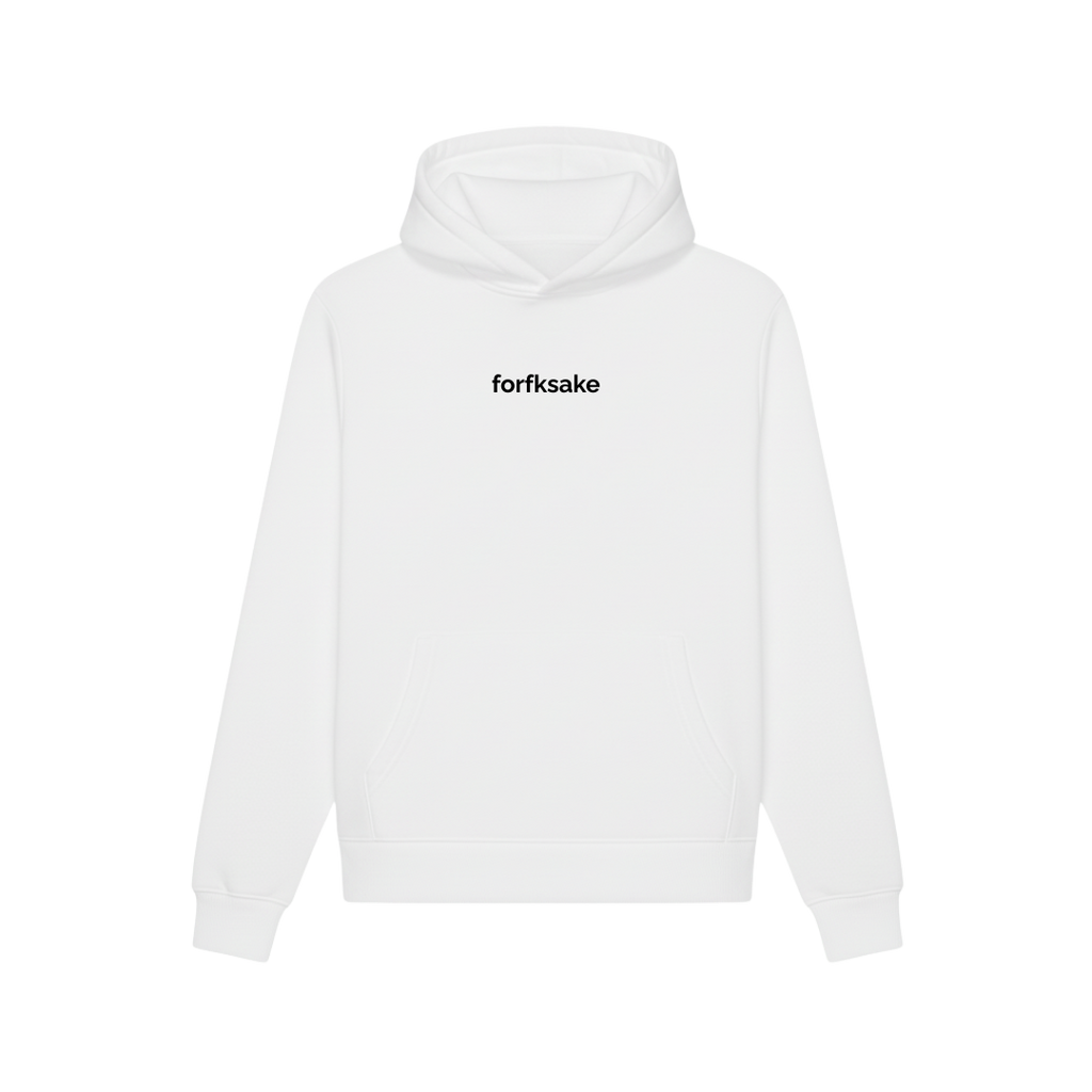 FORFKSAKE ALCOHOLIC WHITE HOODIE