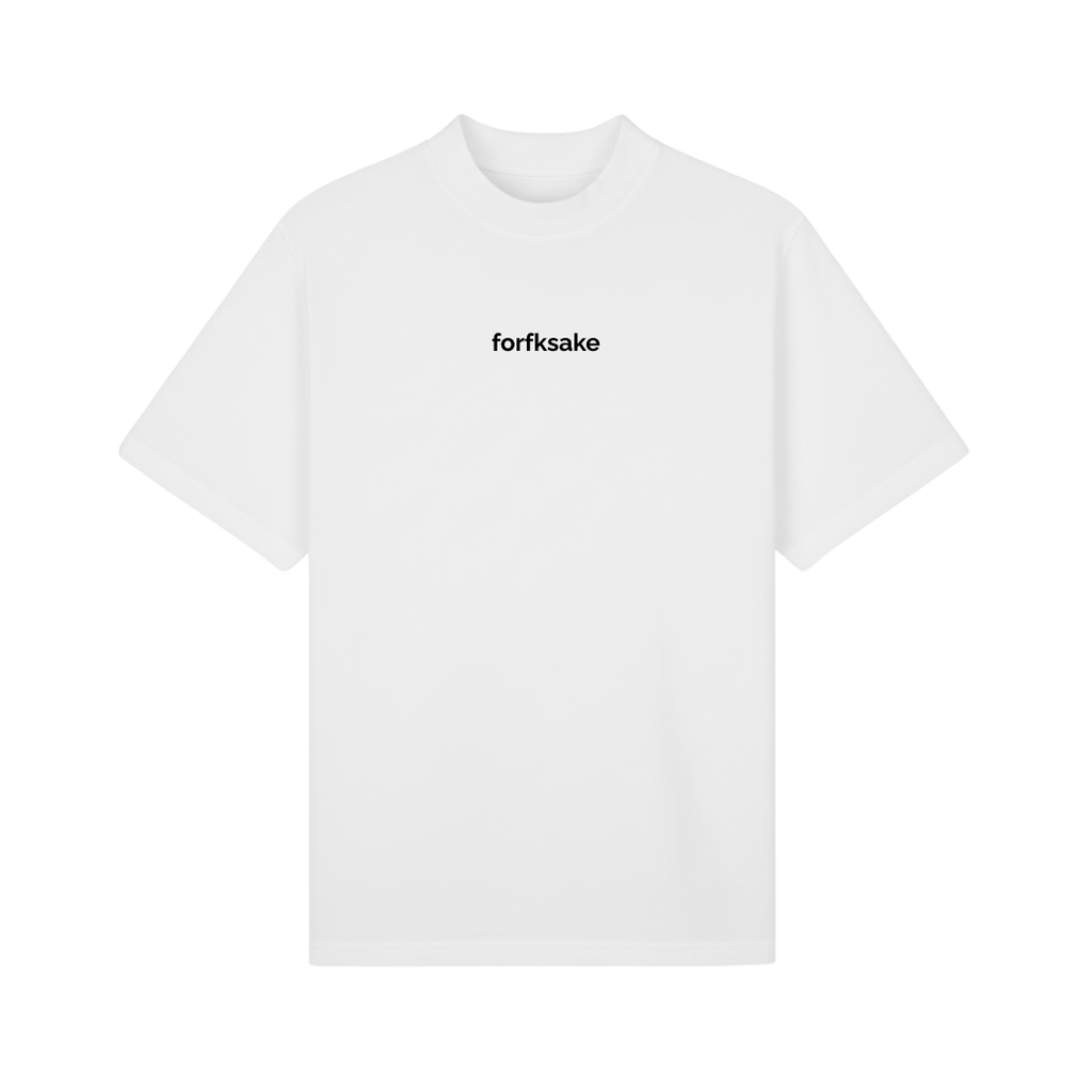 FORFKSAKE ALCOHOLIC WHITE T-SHIRT