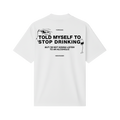 FORFKSAKE ALCOHOLIC WHITE T-SHIRT