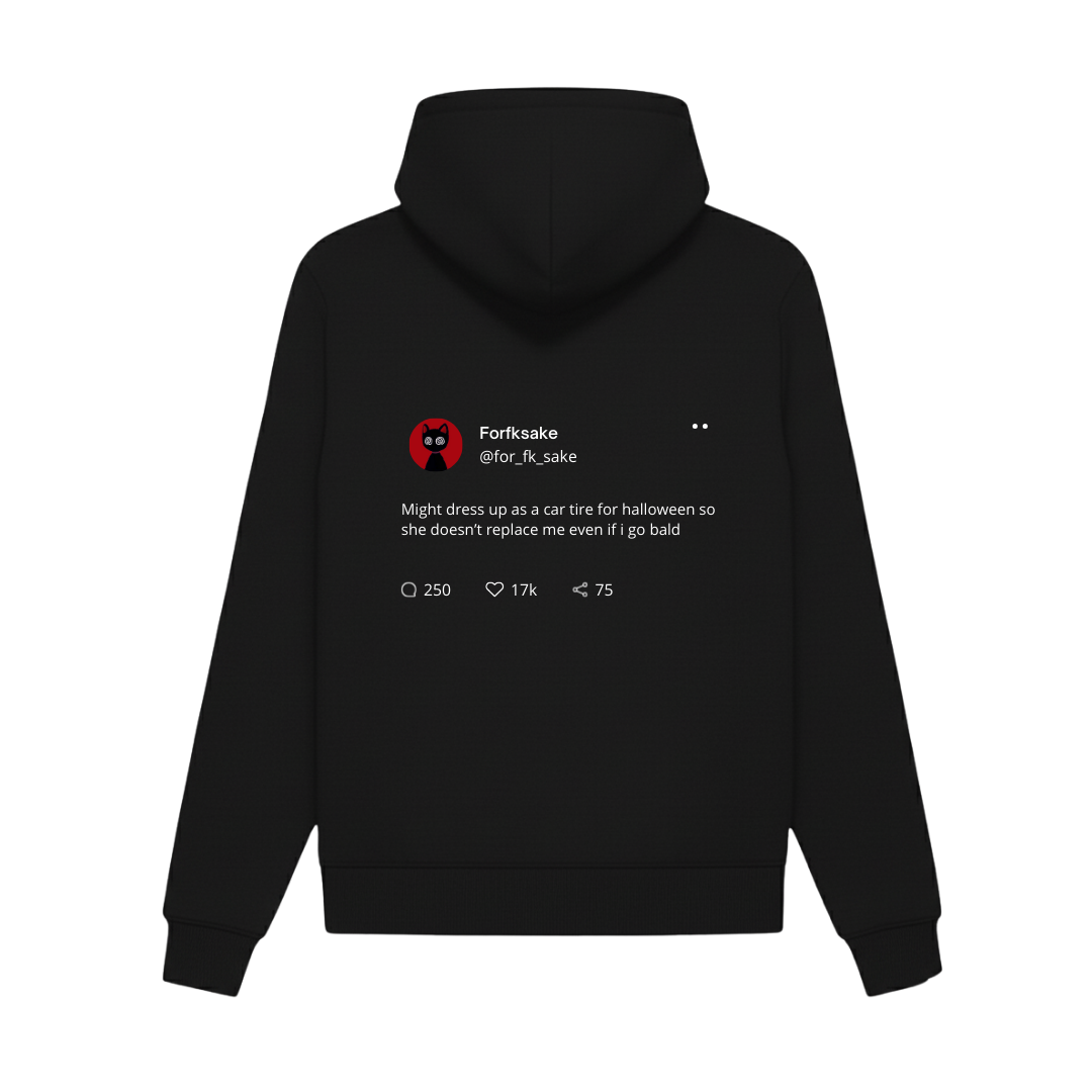 FORFKSAKE BALDPROOF BLACK HOODIE