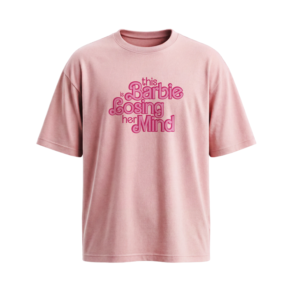 Forfksake Barbie Losing Mind Pink T-Shirt