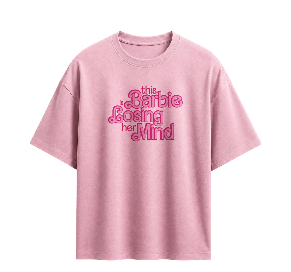 Forfksake Barbie Losing Mind Pink T-Shirt