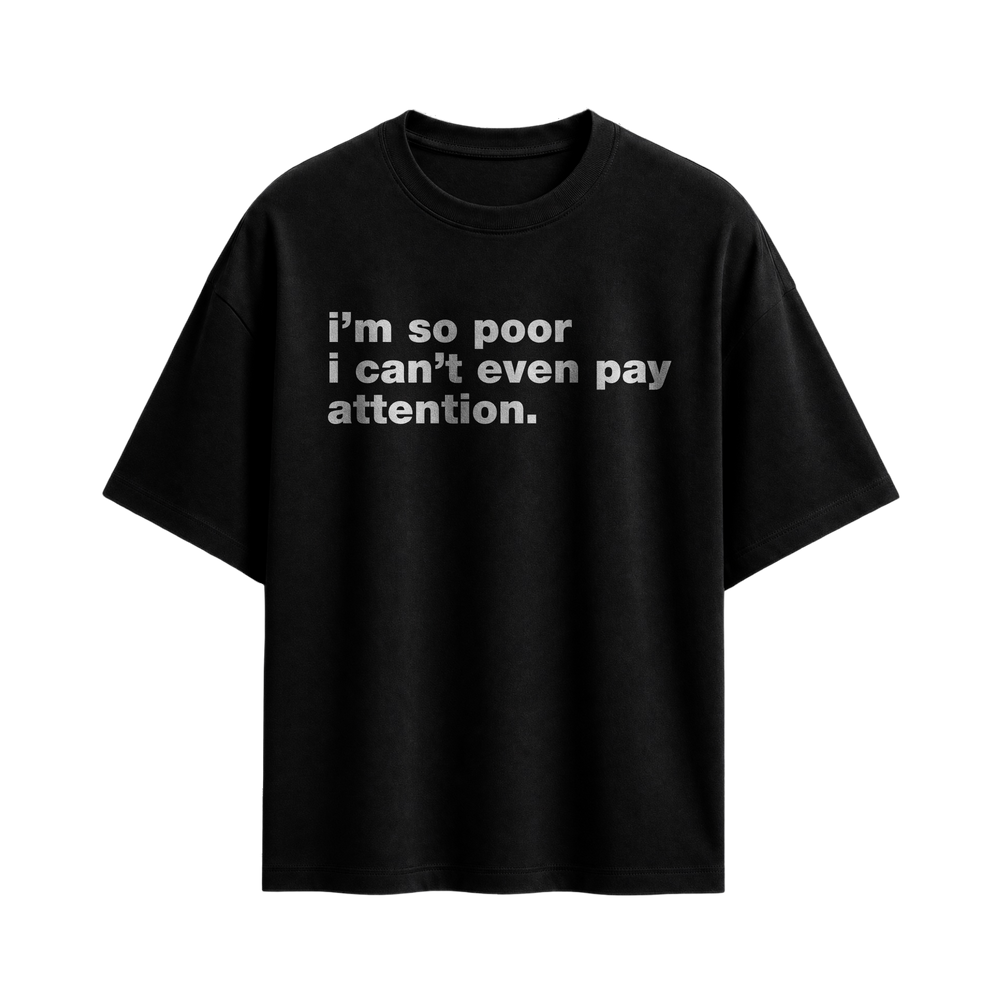 Forfksake Can't Pay Attention T-Shirt Black