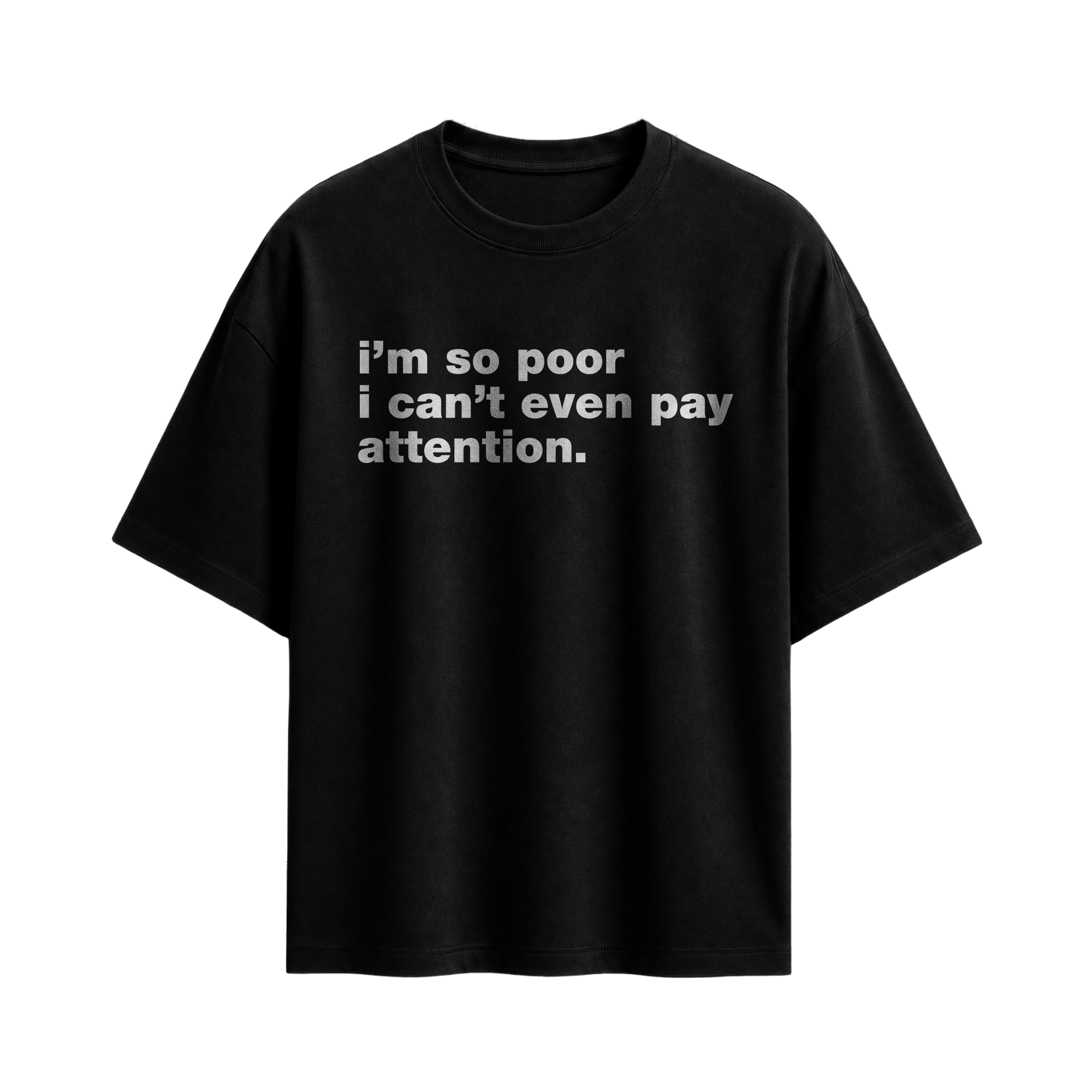 Forfksake Can't Pay Attention T-Shirt Black