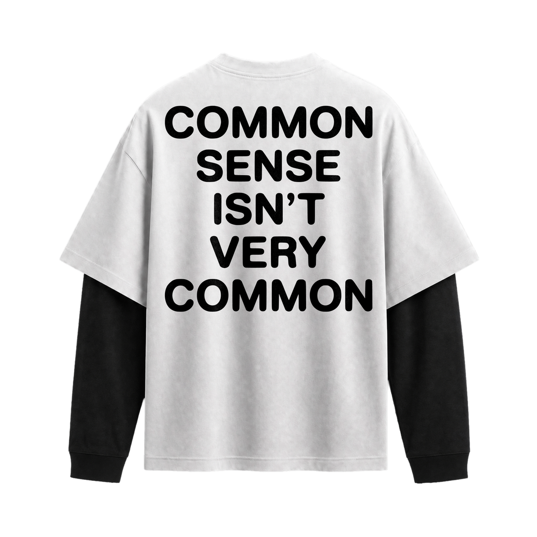 Forfksake Common Sense Double Layered T-Shirt White