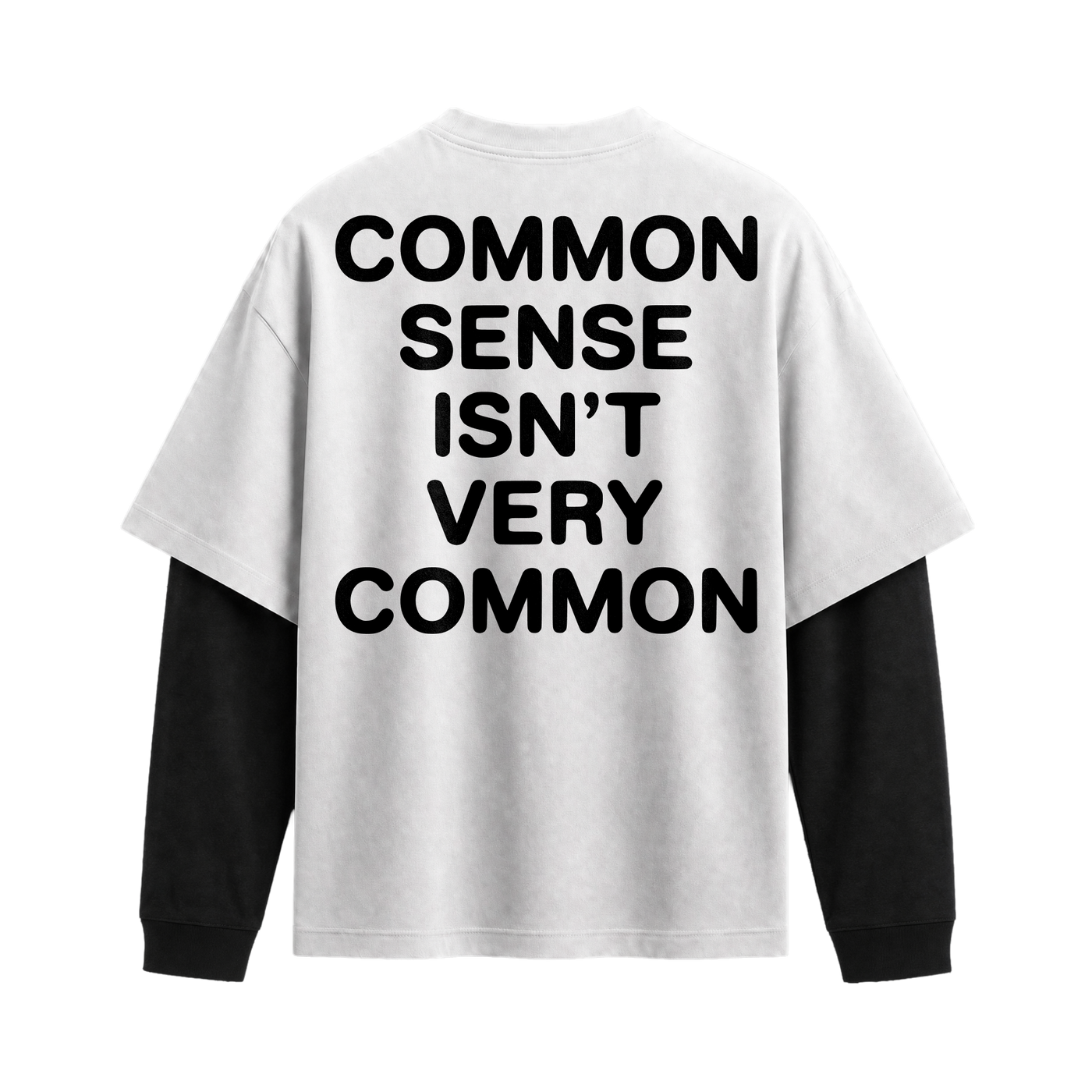 Forfksake Common Sense Double Layered T-Shirt White